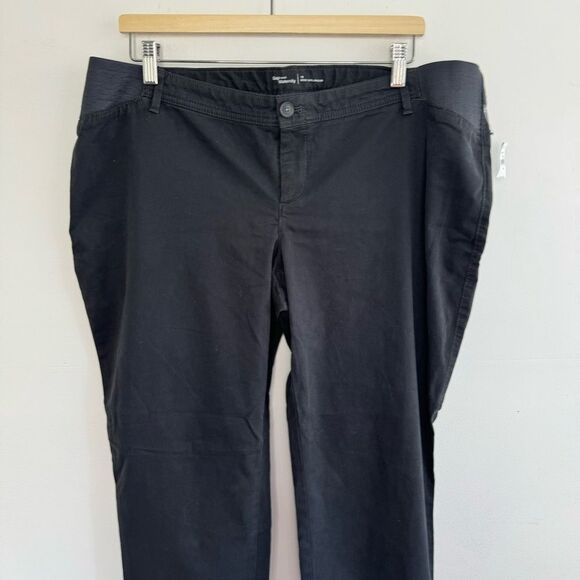 NWT Gap Maternity Best Girlfriend Inset Panel Black Khaki Pants Size 16 - Picture 3 of 10